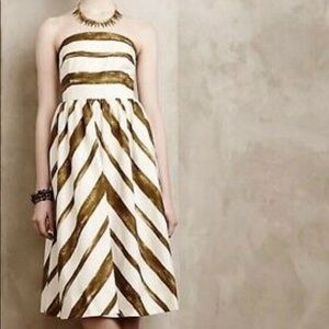 Anthropologie Striped strapless dress!